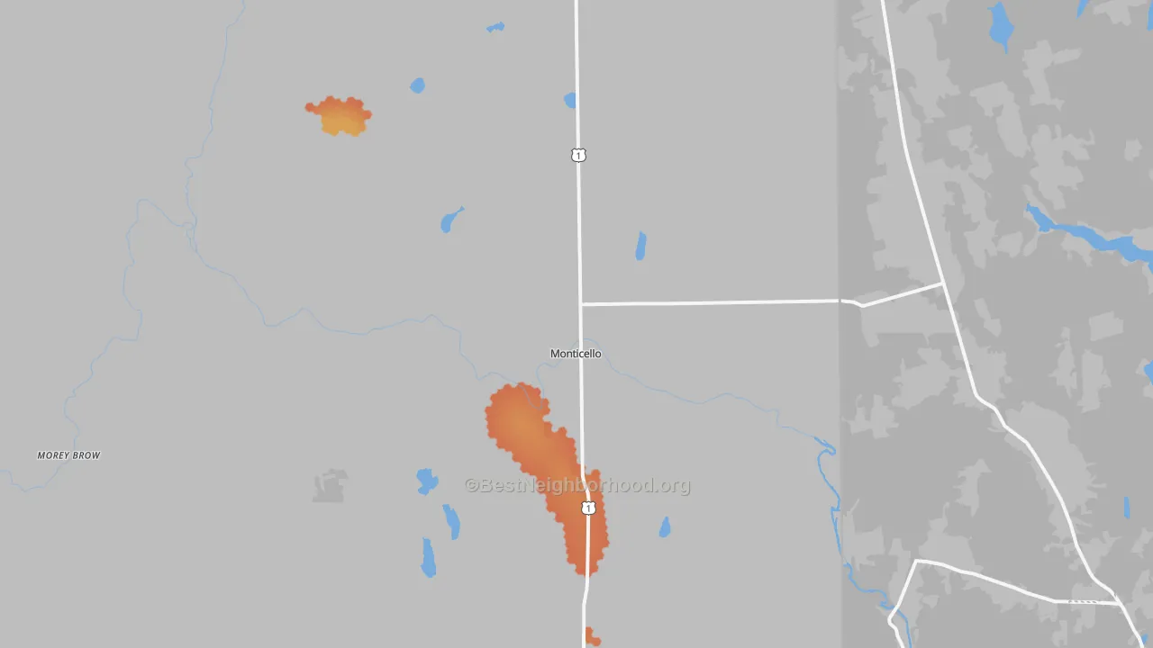 Bike Grade map of 04760, ME