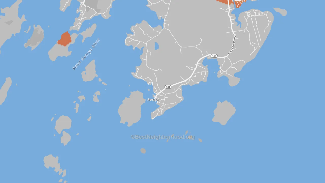 Bike Grade map of 04855, ME