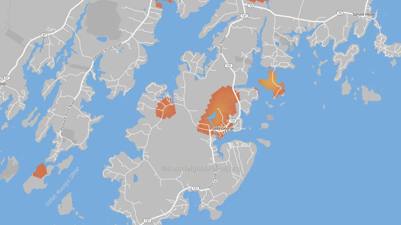 Bike Grade map of 04860, ME