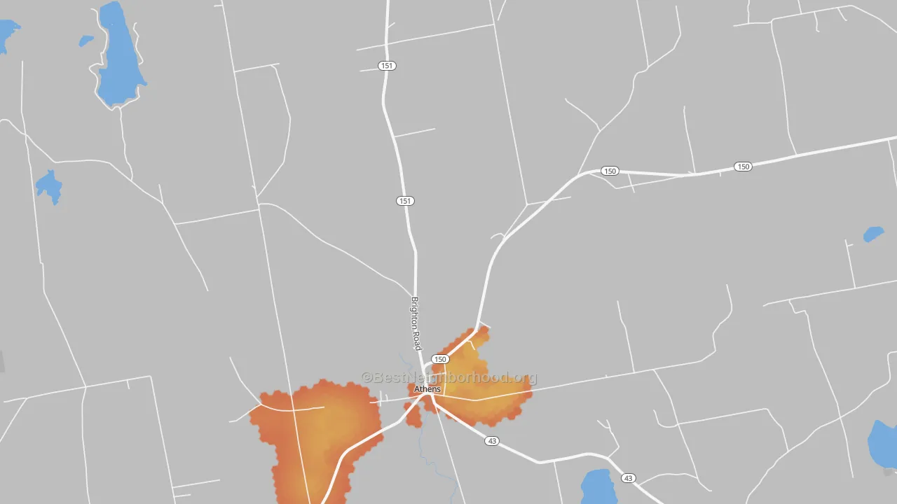 Bike Grade map of 04912, ME