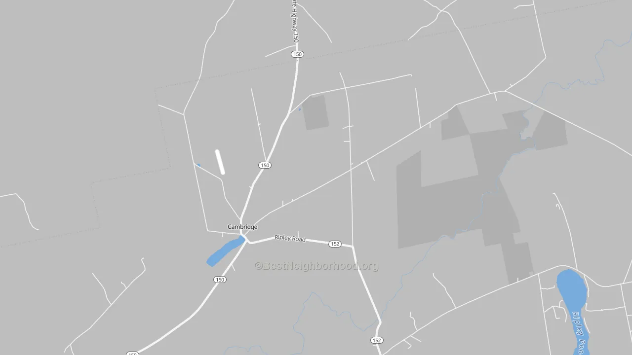 Bike Grade map of 04923, ME