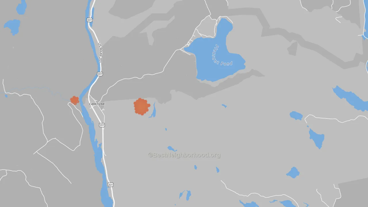 Bike Grade map of 04925, ME
