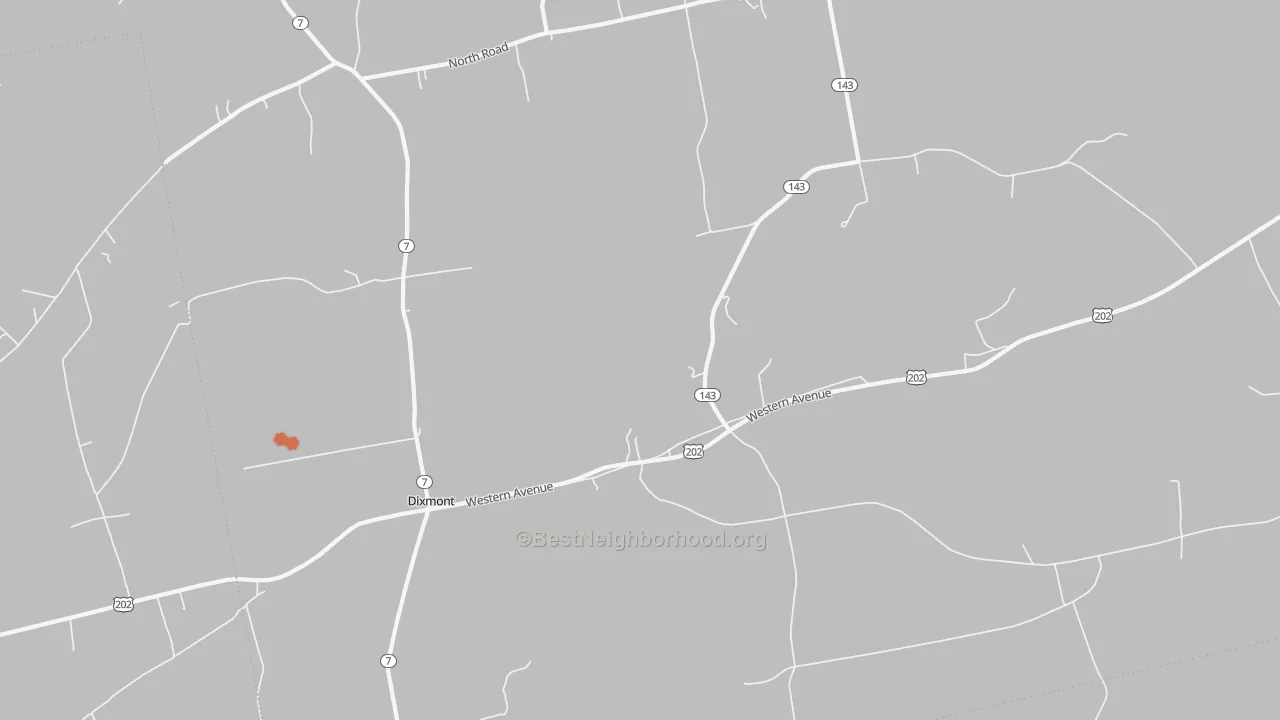 Bike Grade map of 04932, ME