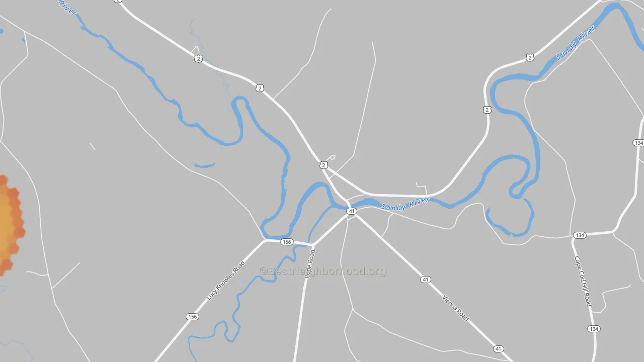 Bike Grade map of 04940, ME