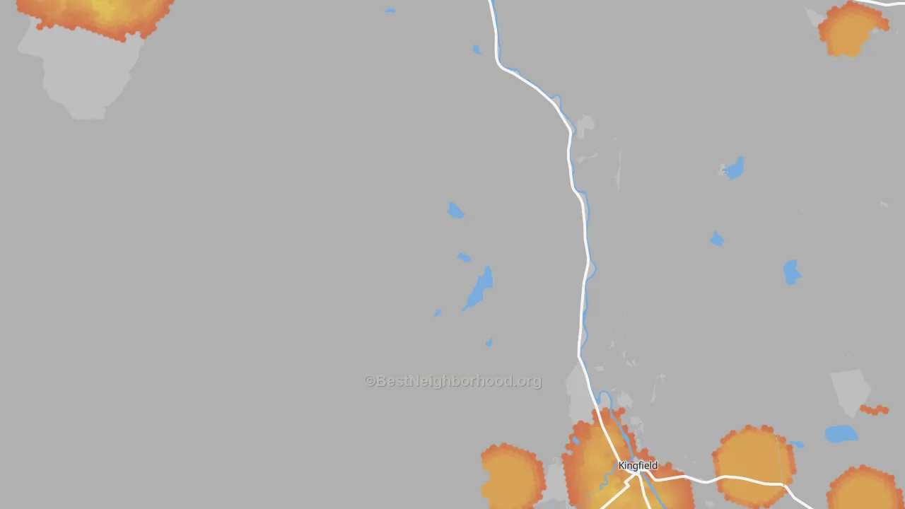 Bike Grade map of 04947, ME