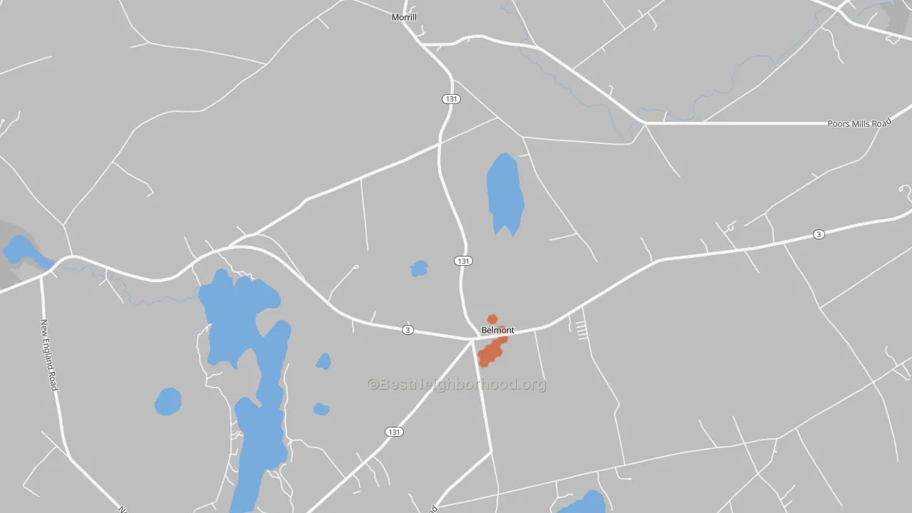 Bike Grade map of 04952, ME