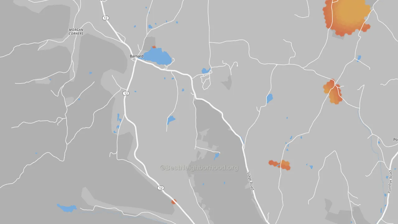 Bike Grade map of 05031, VT