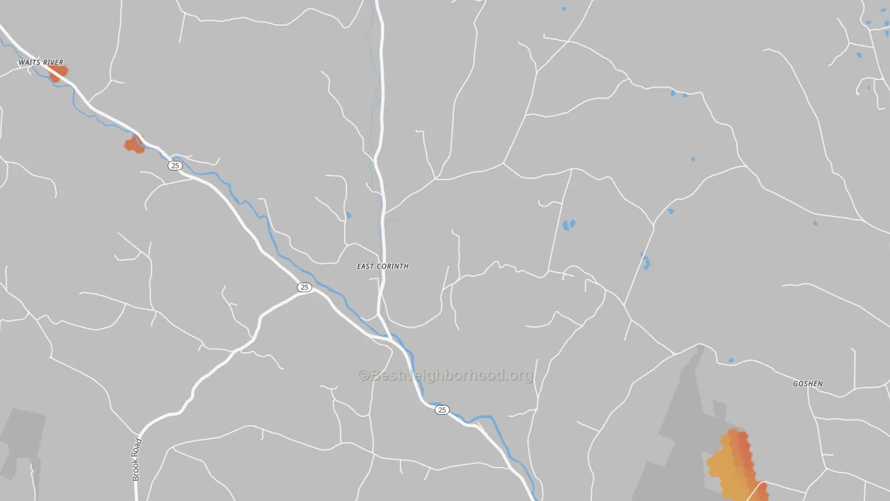 Bike Grade map of 05040, VT