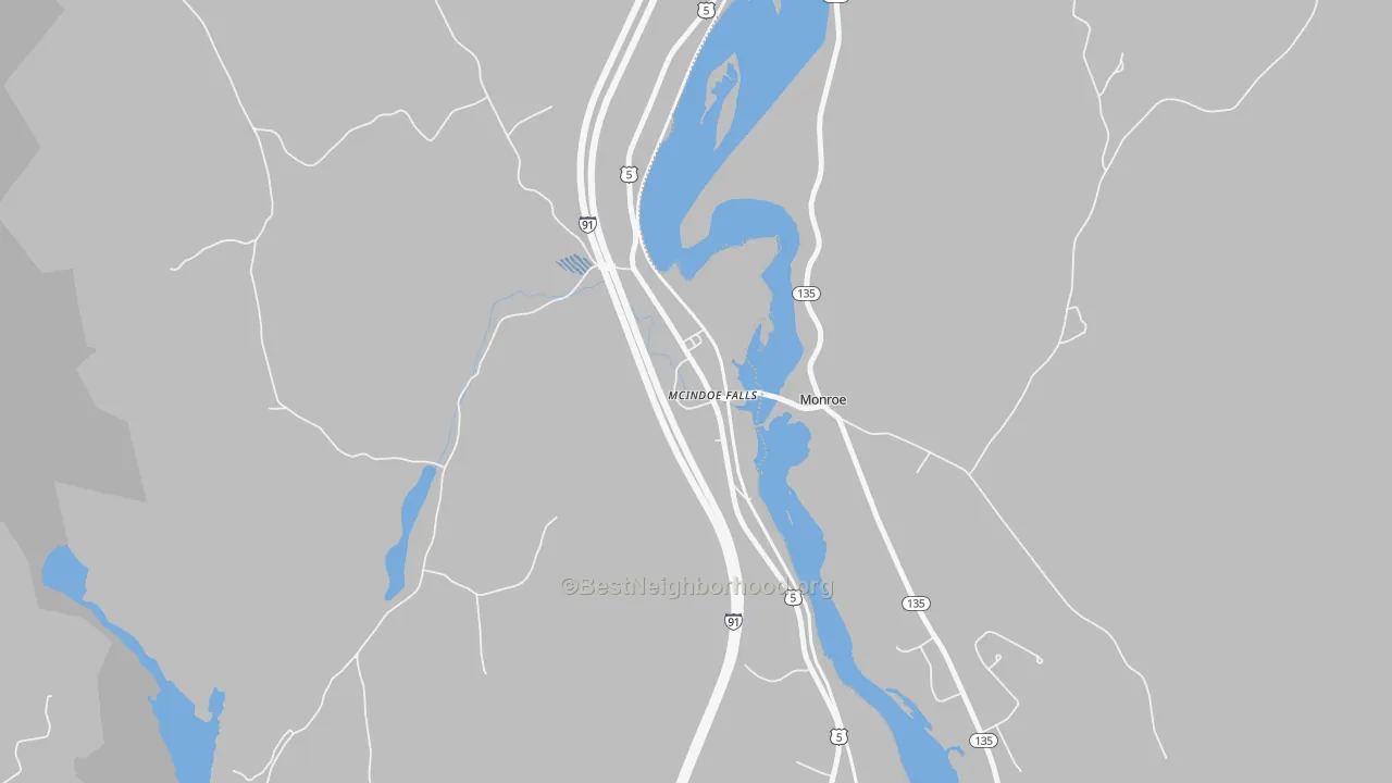 Bike Grade map of 05050, VT