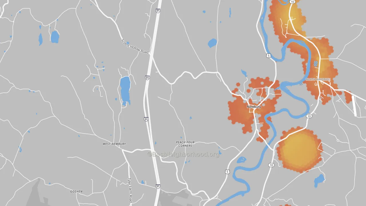 Bike Grade map of 05051, VT