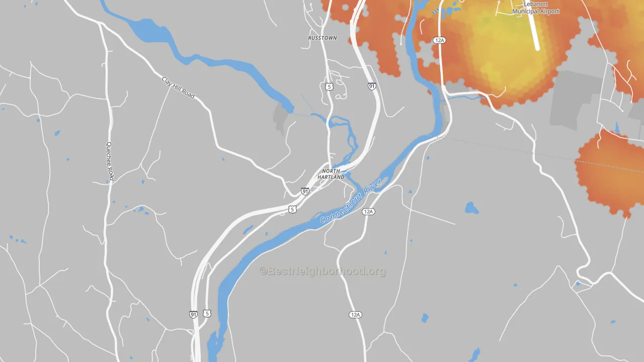 Bike Grade map of 05052, VT