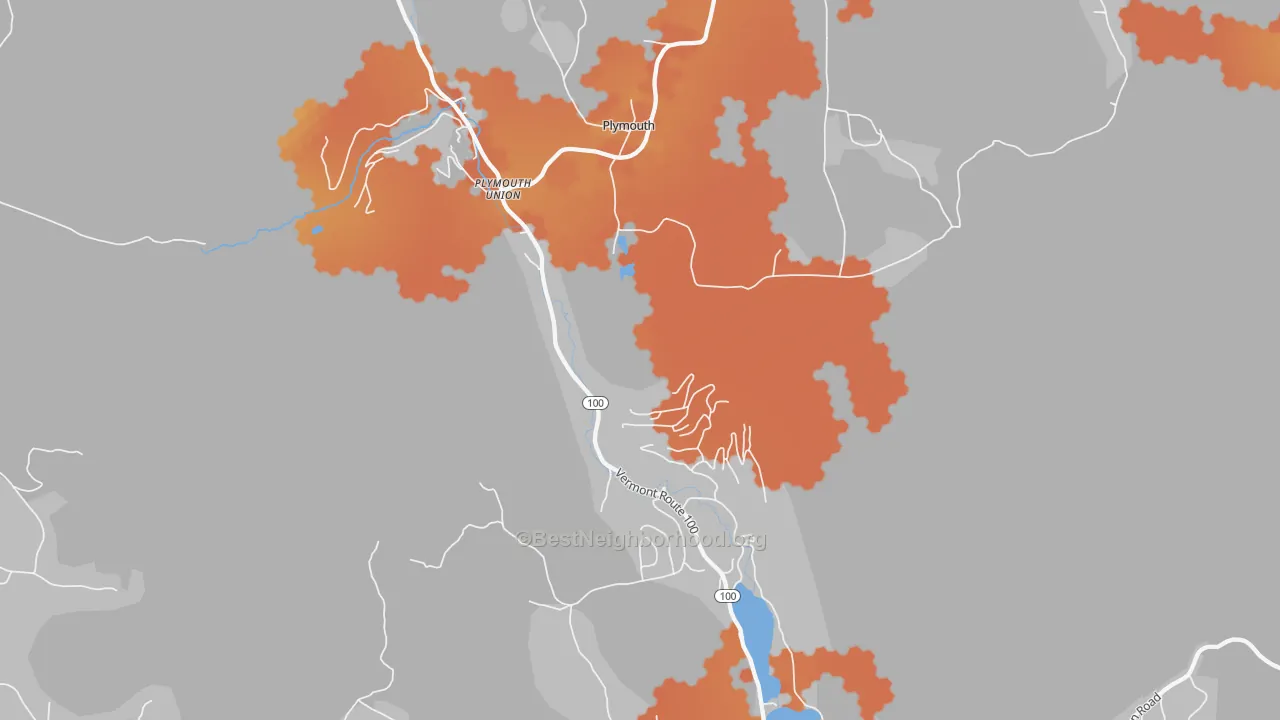 Bike Grade map of 05056, VT