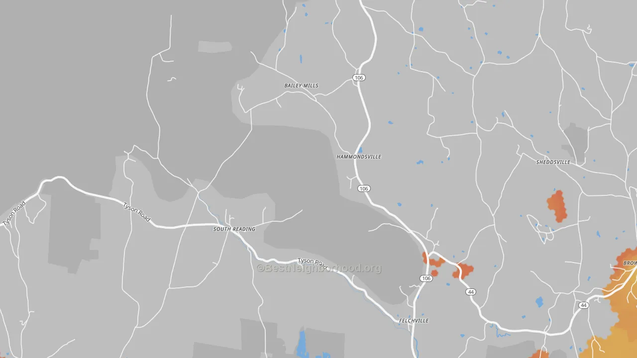 Bike Grade map of 05062, VT