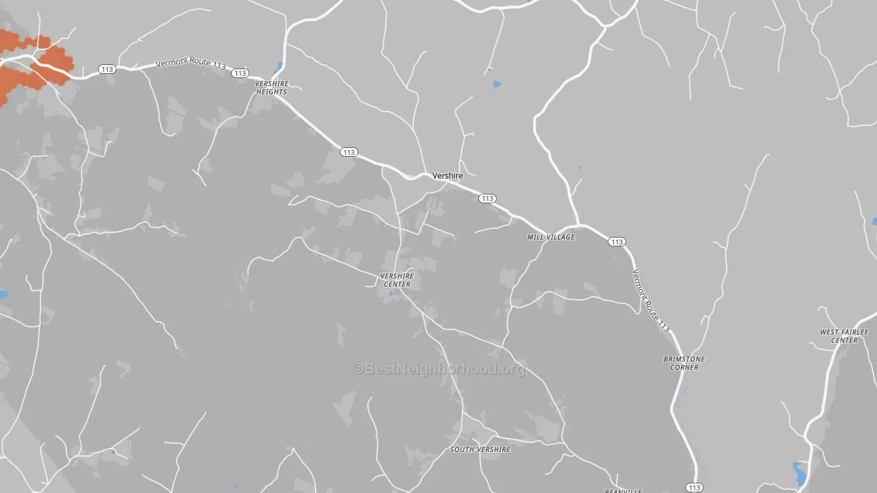 Bike Grade map of 05079, VT
