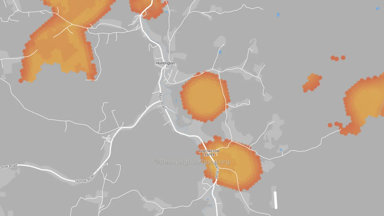 Bike Grade map of 05462, VT