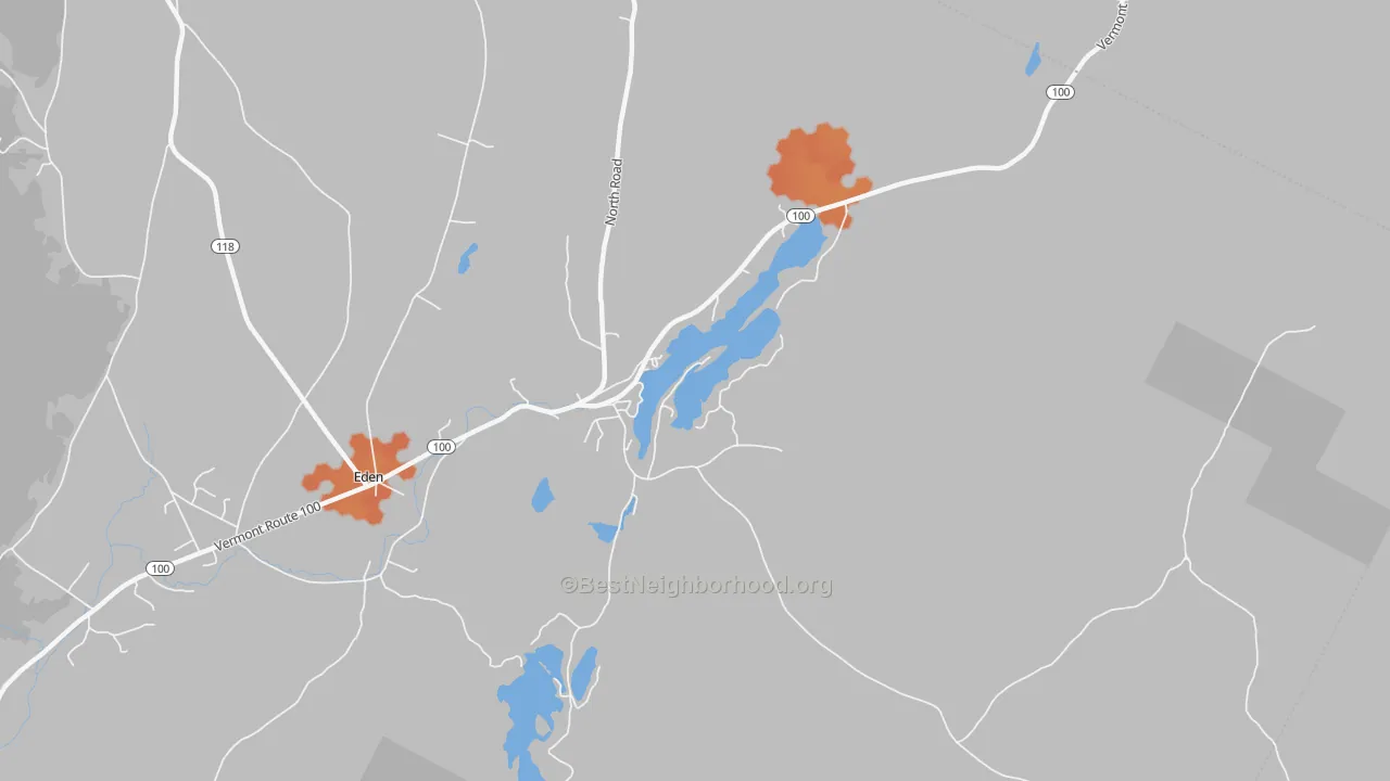 Bike Grade map of 05653, VT