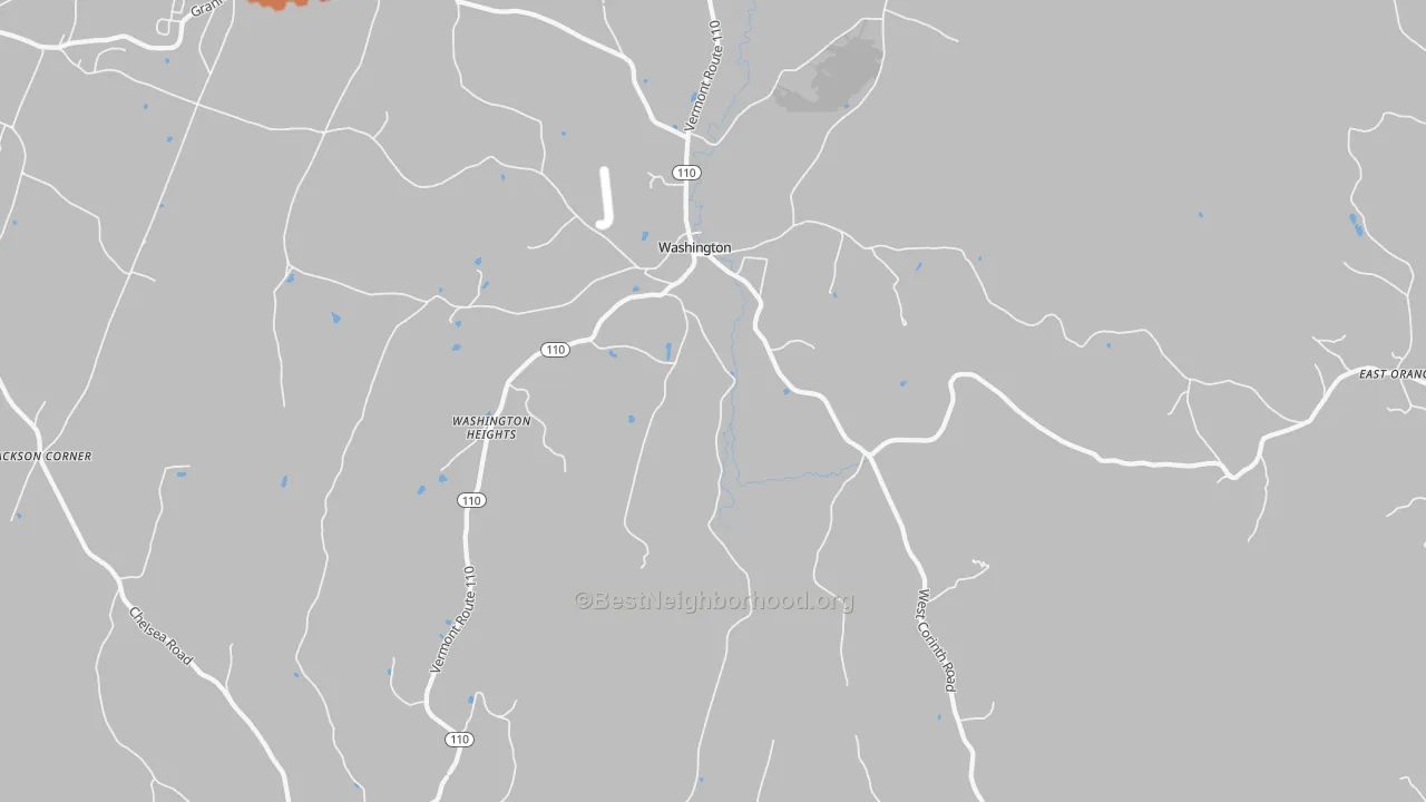 Bike Grade map of 05675, VT