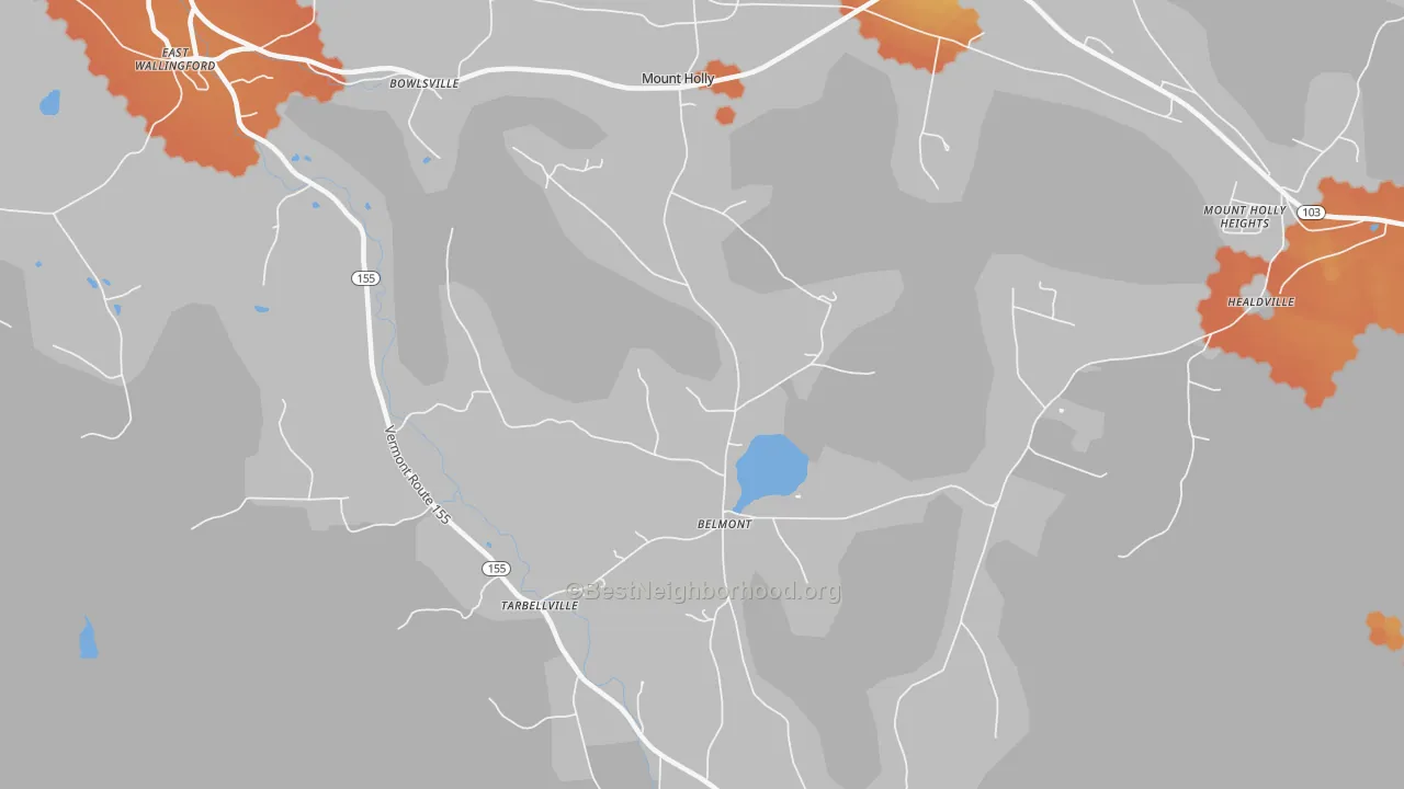 Bike Grade map of 05730, VT