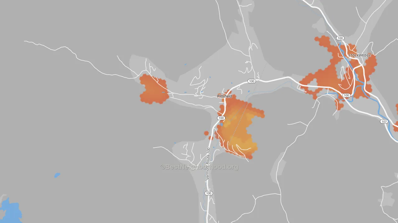 Bike Grade map of 05762, VT