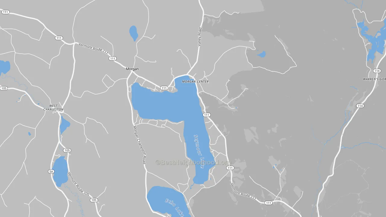 Bike Grade map of 05853, VT