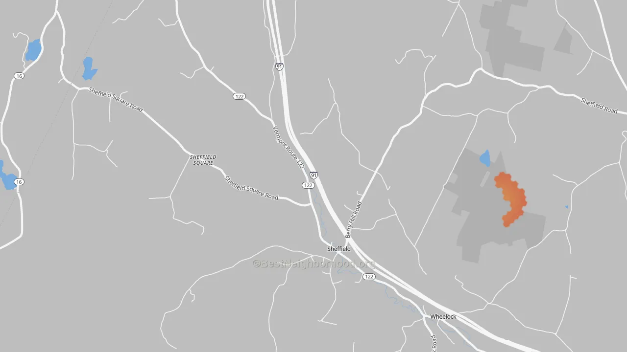 Bike Grade map of 05866, VT