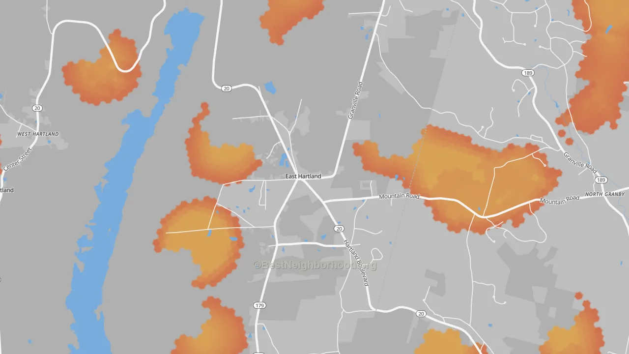 Bike Grade map of 06027, CT