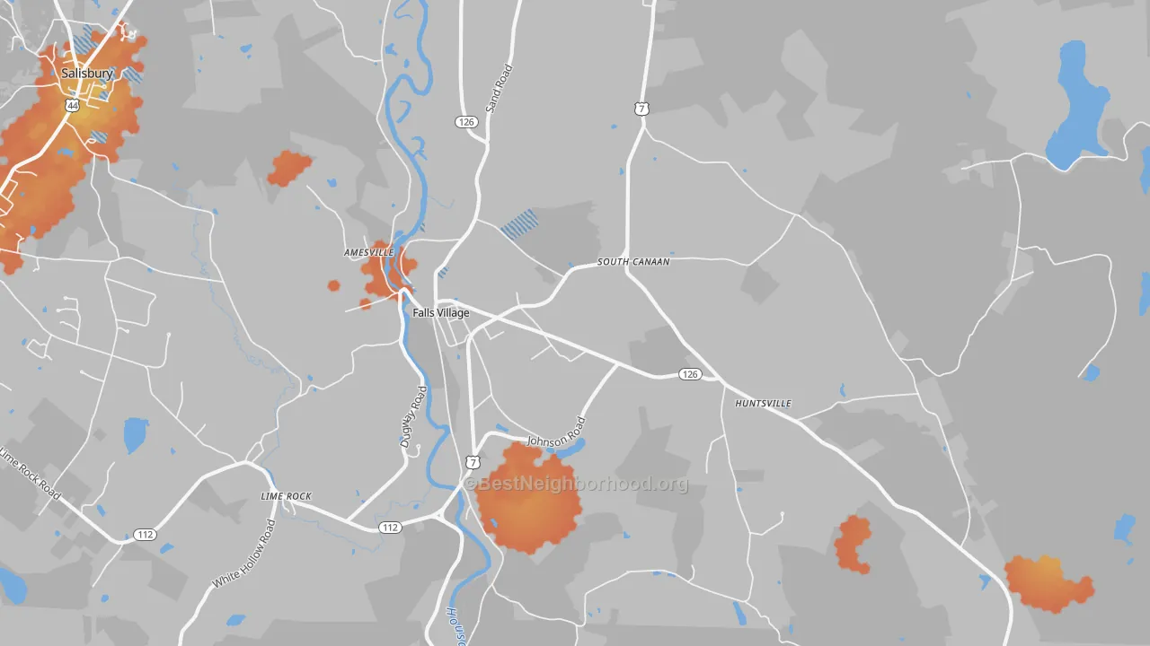 Bike Grade map of 06031, CT