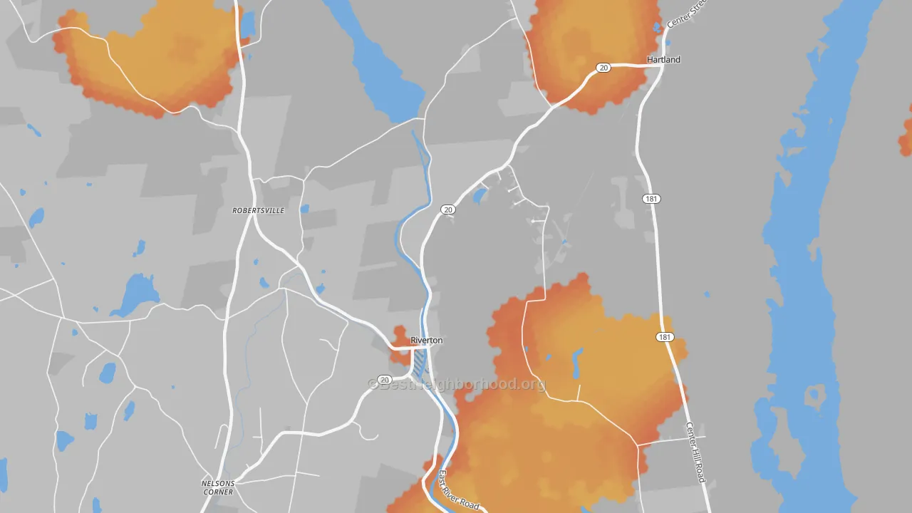 Bike Grade map of 06065, CT
