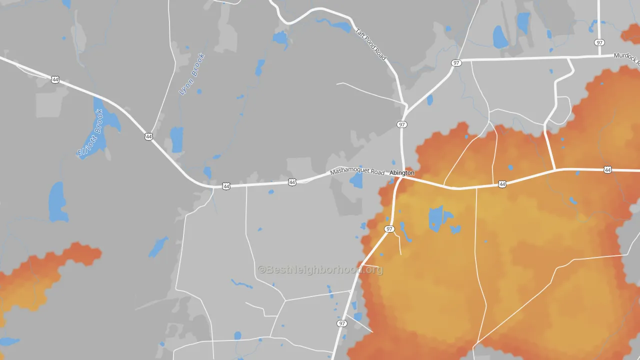 Bike Grade map of 06230, CT