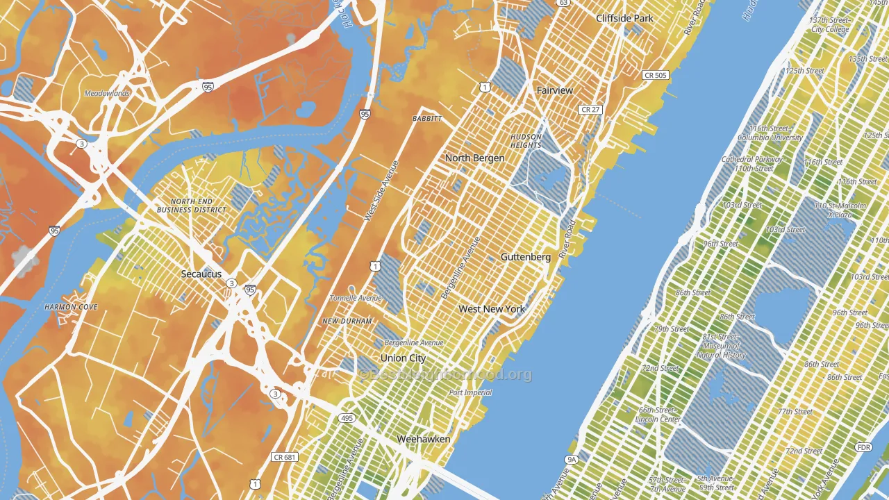 Bike Grade map of 07047, NJ