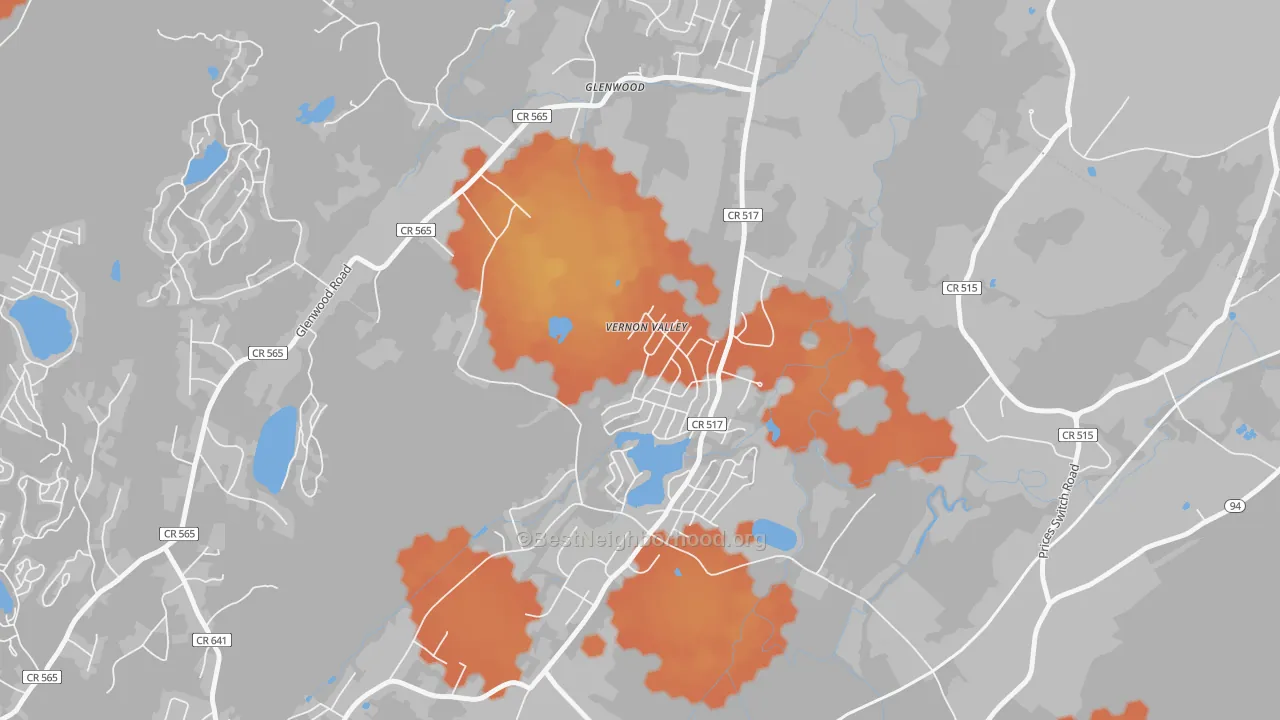 Bike Grade map of 07418, NJ