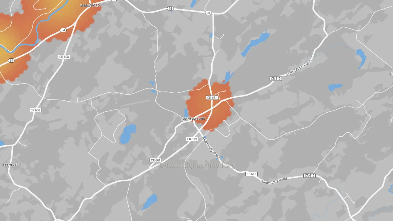 Bike Grade map of 07846, NJ