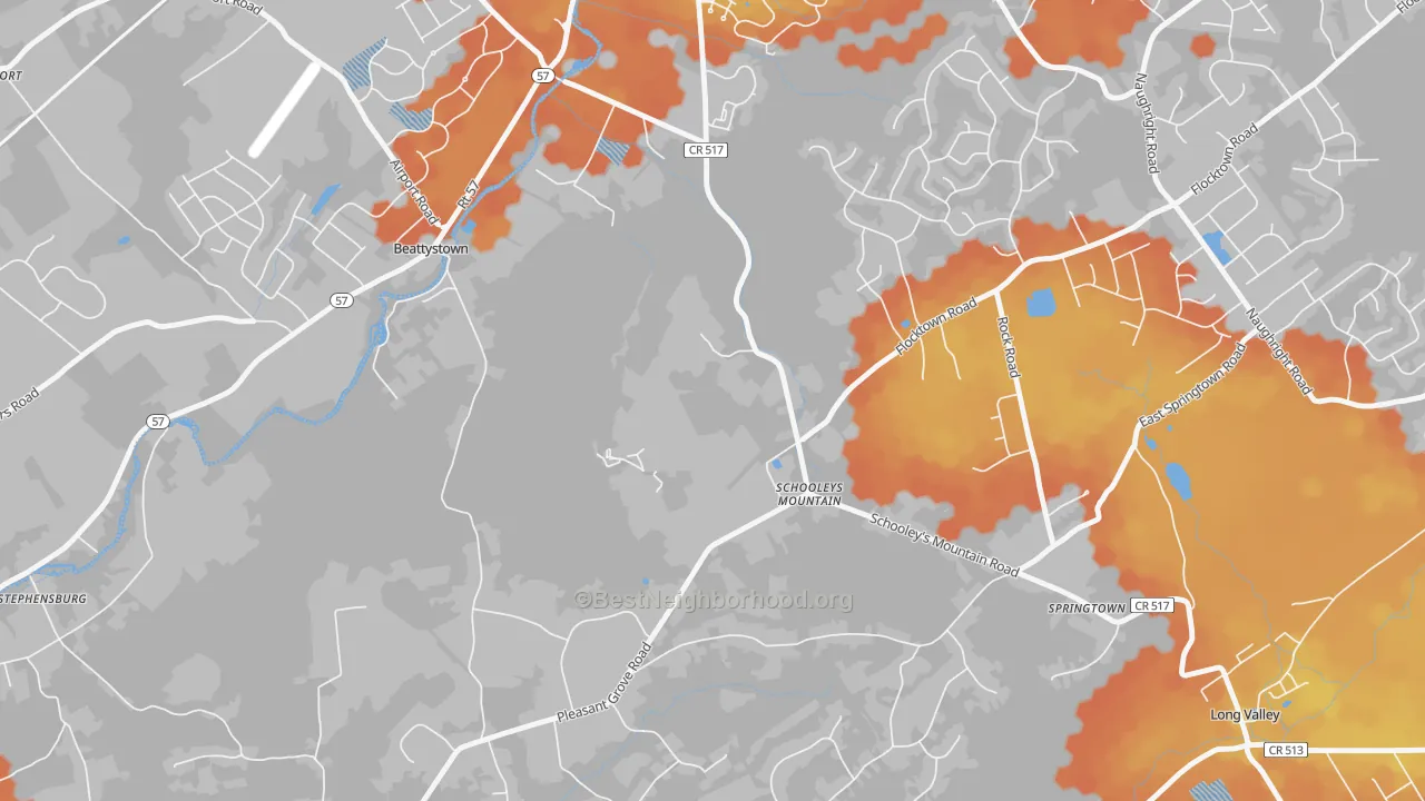 Bike Grade map of 07870, NJ