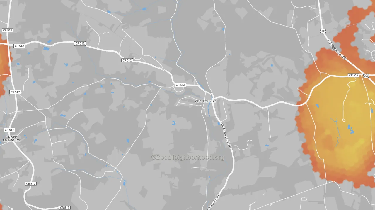 Bike Grade map of 07979, NJ