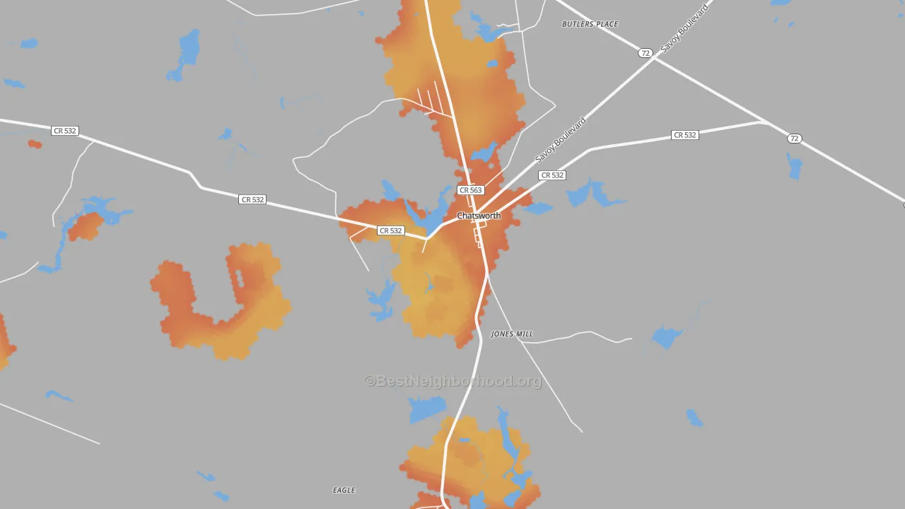 Bike Grade map of 08019, NJ