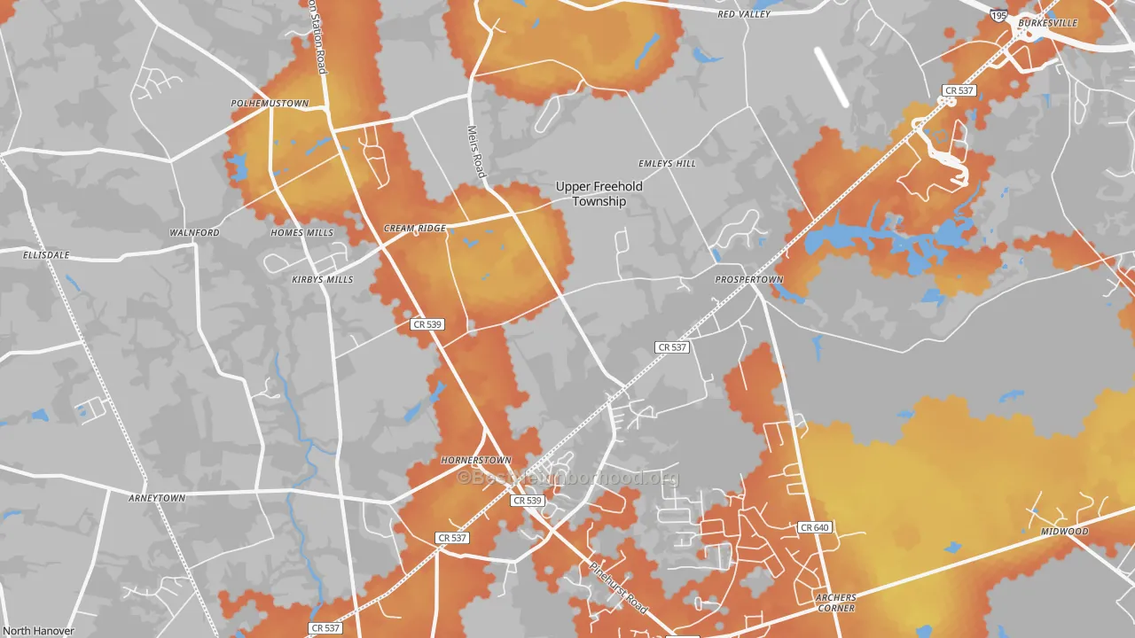 Bike Grade map of 08514, NJ