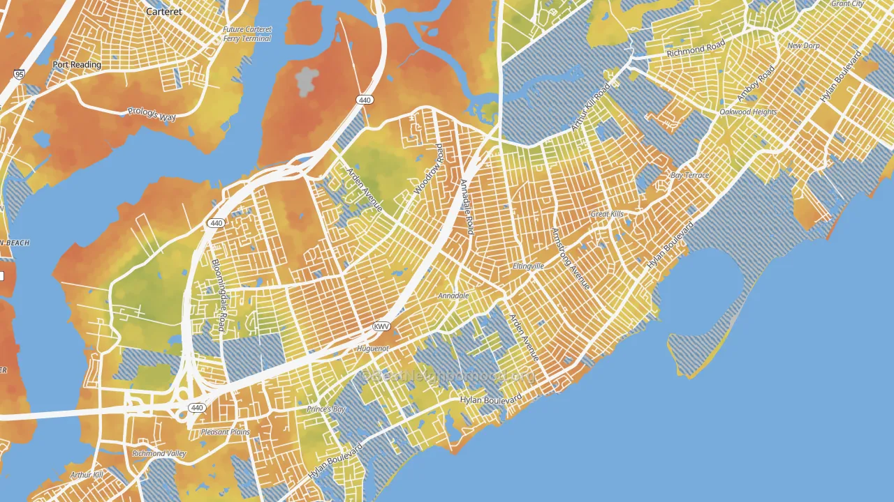 Bike Grade map of 10312, NY