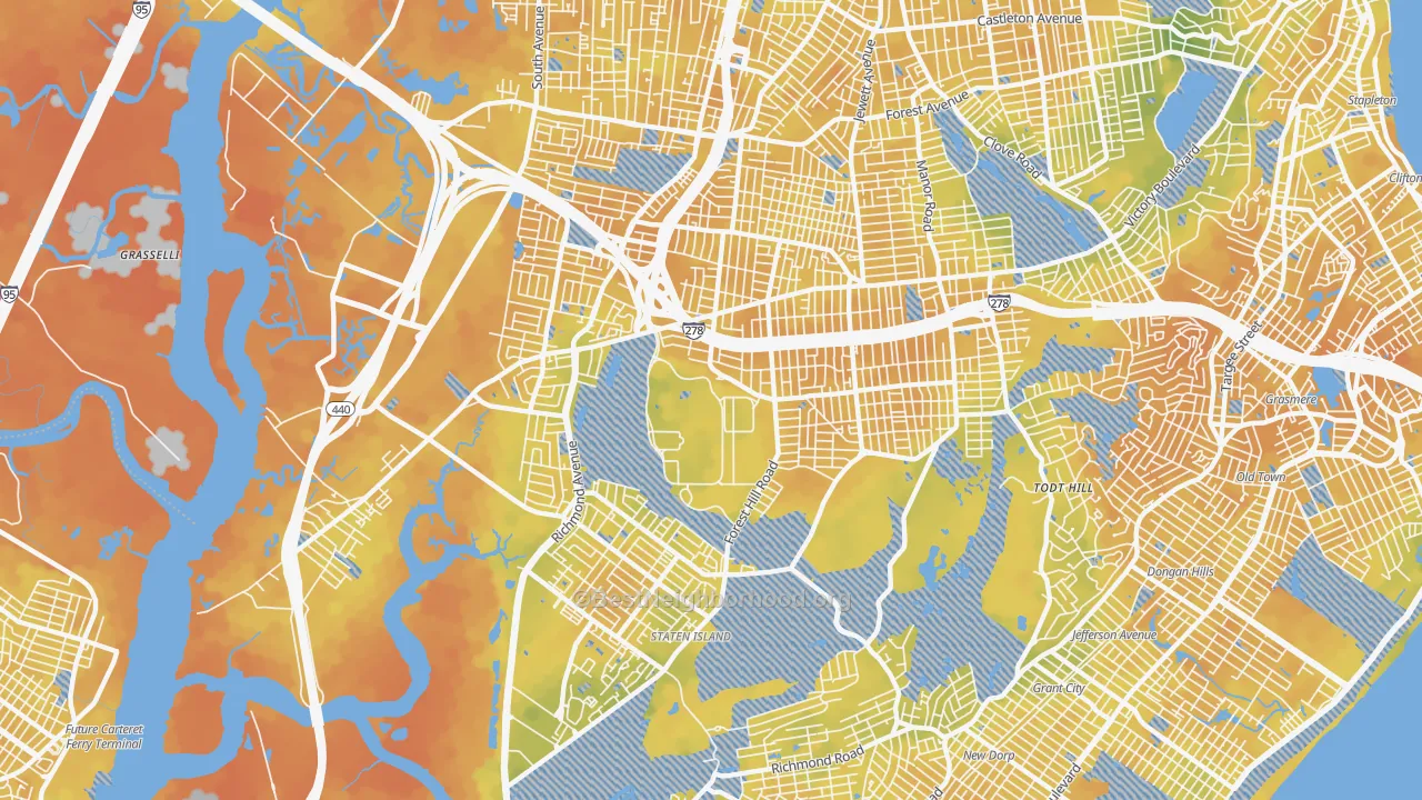 Bike Grade map of 10314, NY