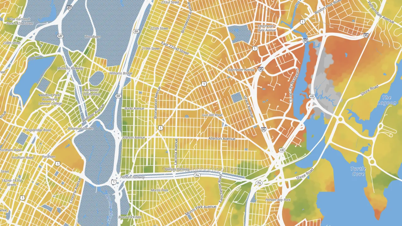 Bike Grade map of 10469, NY