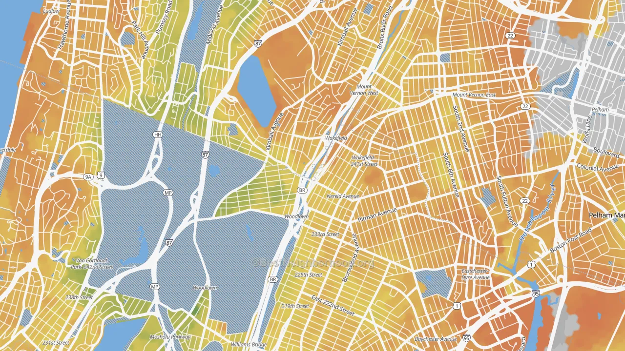 Bike Grade map of 10470, NY