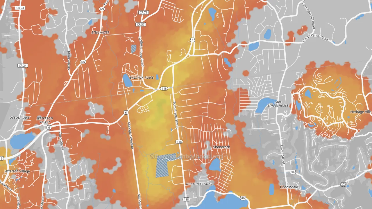 Bike Grade map of 10505, NY