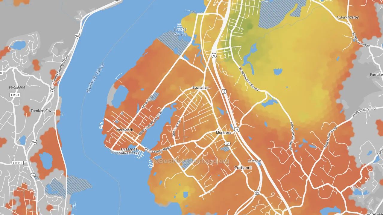 Bike Grade map of 10511, NY