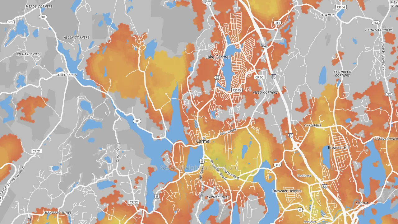 Bike Grade map of 10512, NY