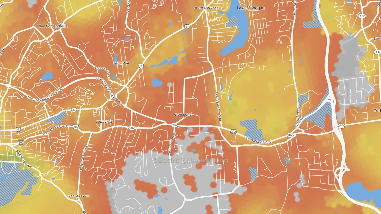 Bike Grade map of 10517, NY