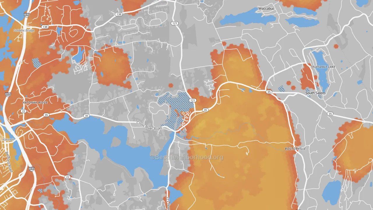 Bike Grade map of 10518, NY