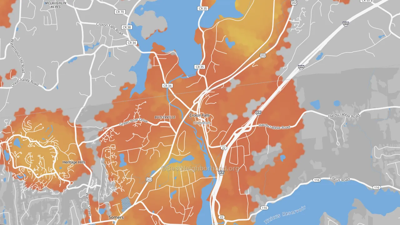 Bike Grade map of 10519, NY