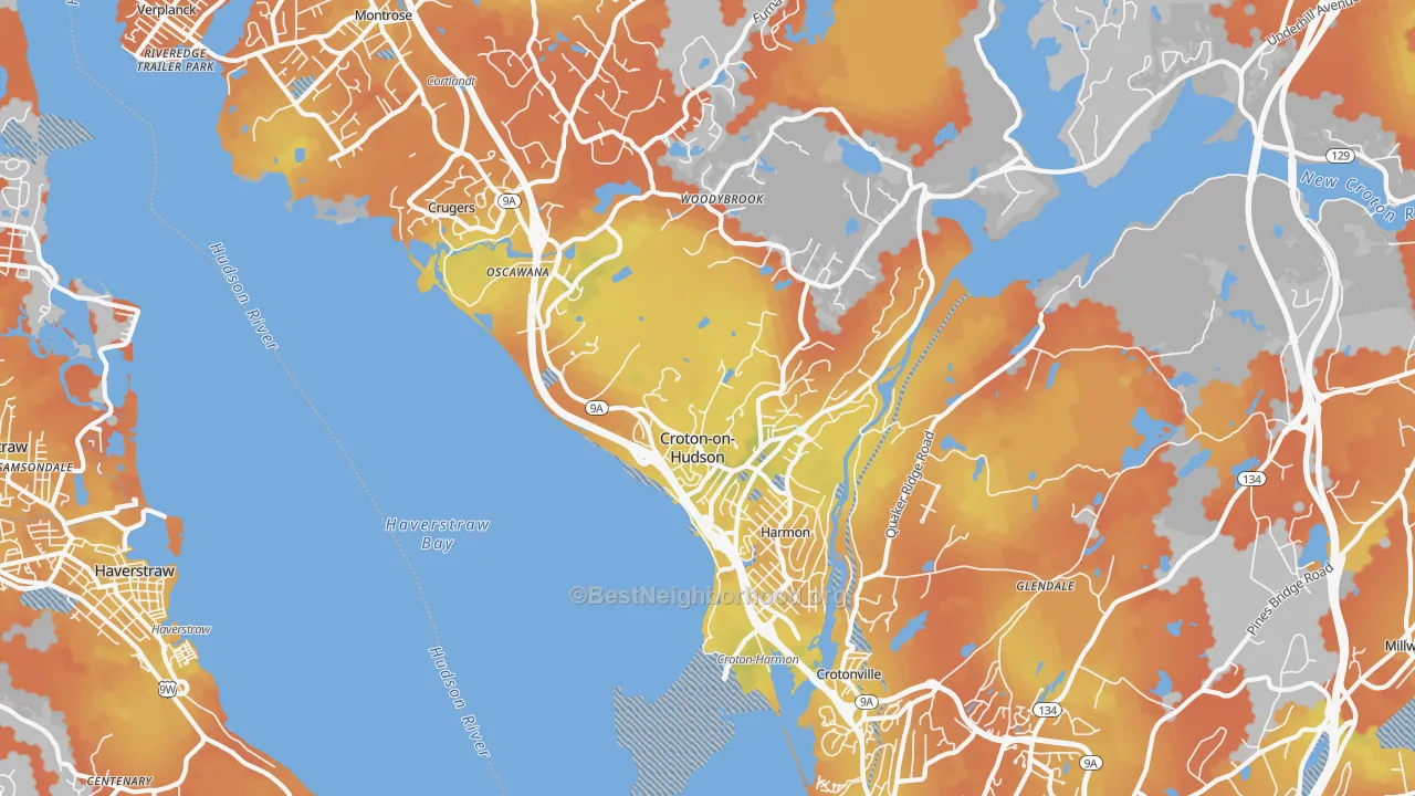 Bike Grade map of 10520, NY