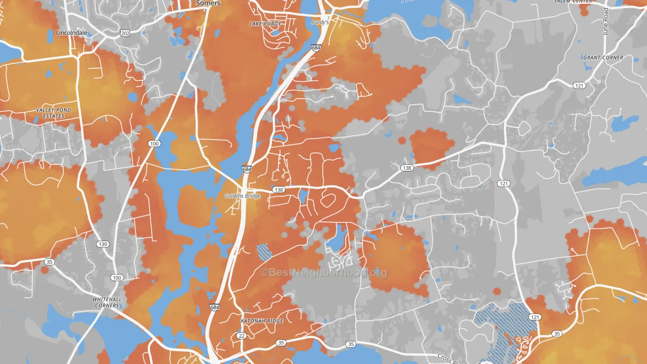 Bike Grade map of 10526, NY