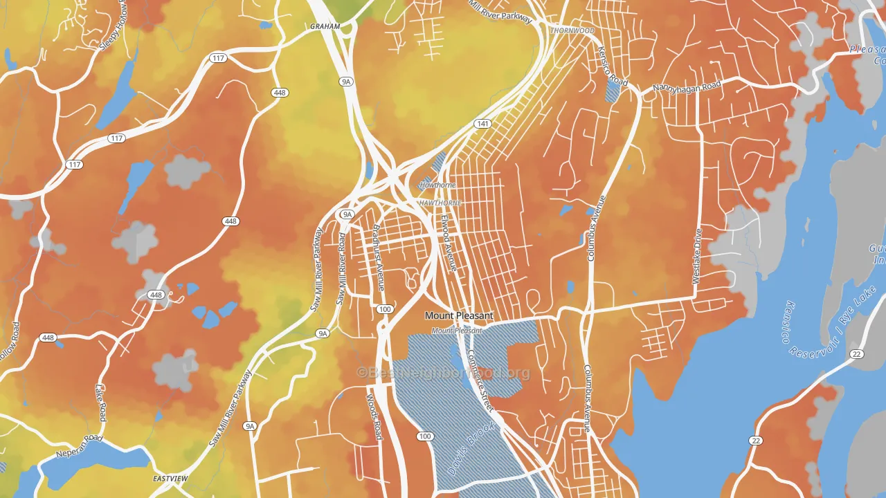 Bike Grade map of 10532, NY