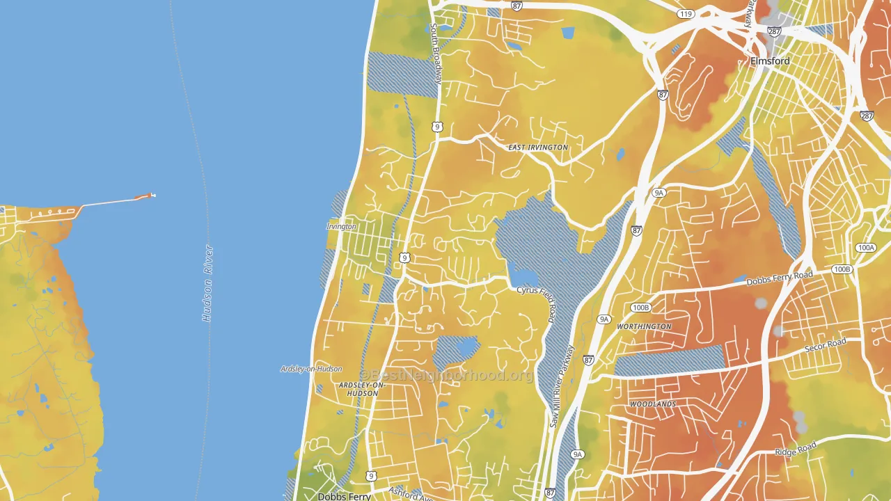 Bike Grade map of 10533, NY